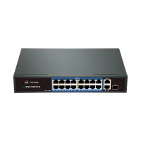 

                                    Jovision JVS-S19-16P-200W 16-Port 100M PoE Switch with Gigabit Uplink, SFP Slot, AI Mode, and 250m Extend Mode